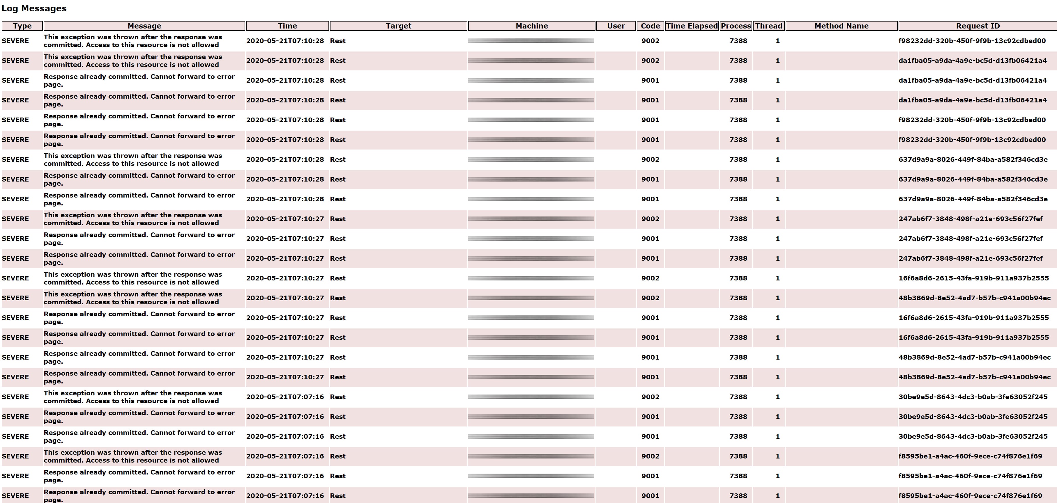 Errors from ArcGIS Server